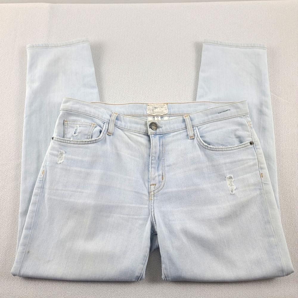Current/Elliot The Fling Skinny Boyfriend Ankle Jeans Light Wash Wmn's 29